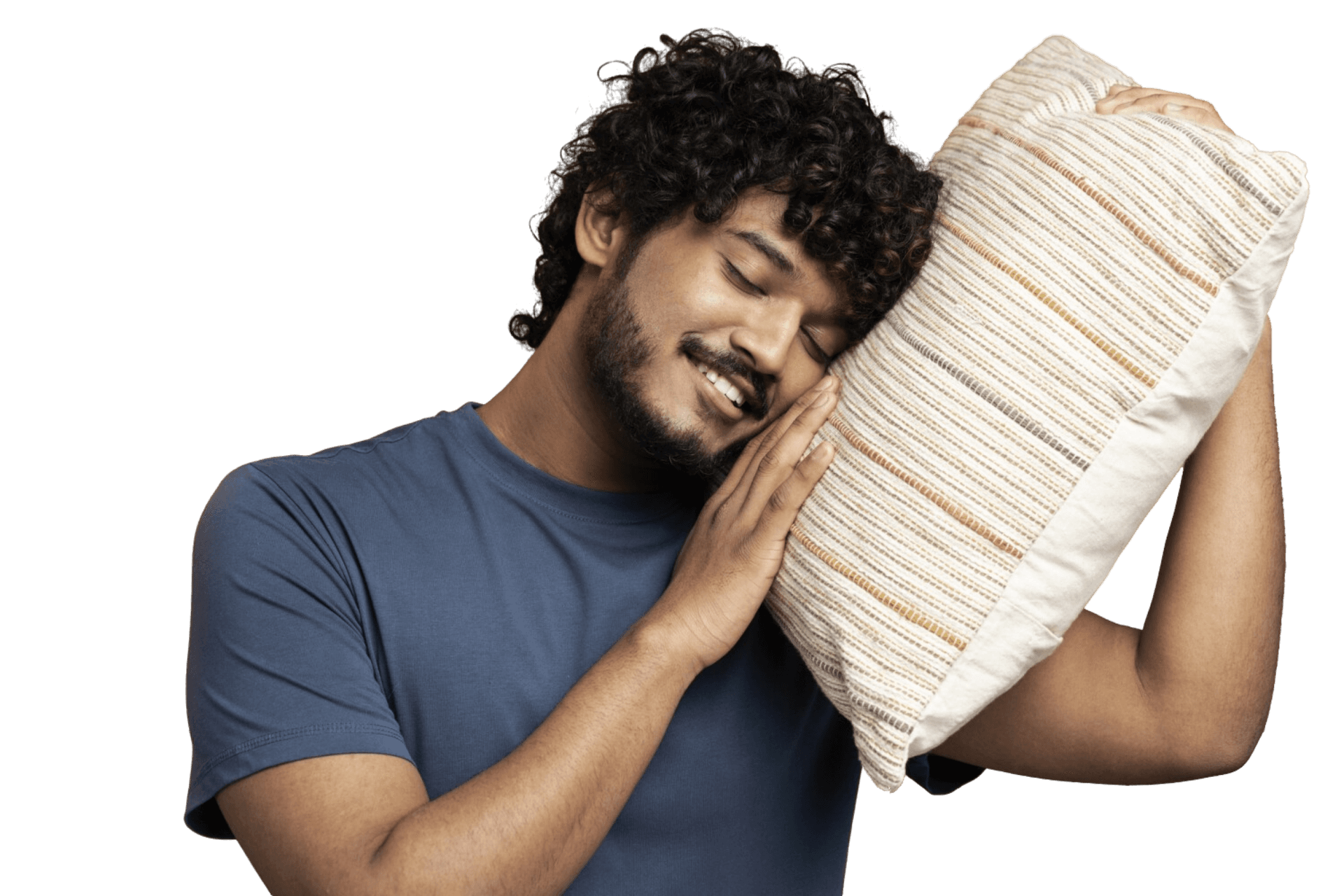 Boy sleeping on pillow